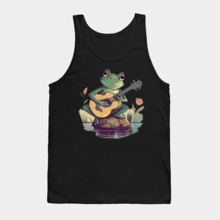 Frog Guitar Acoustic Tank Top